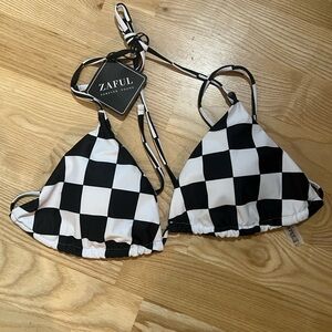 BRAND NEW CHECKERED BIKINI TOP